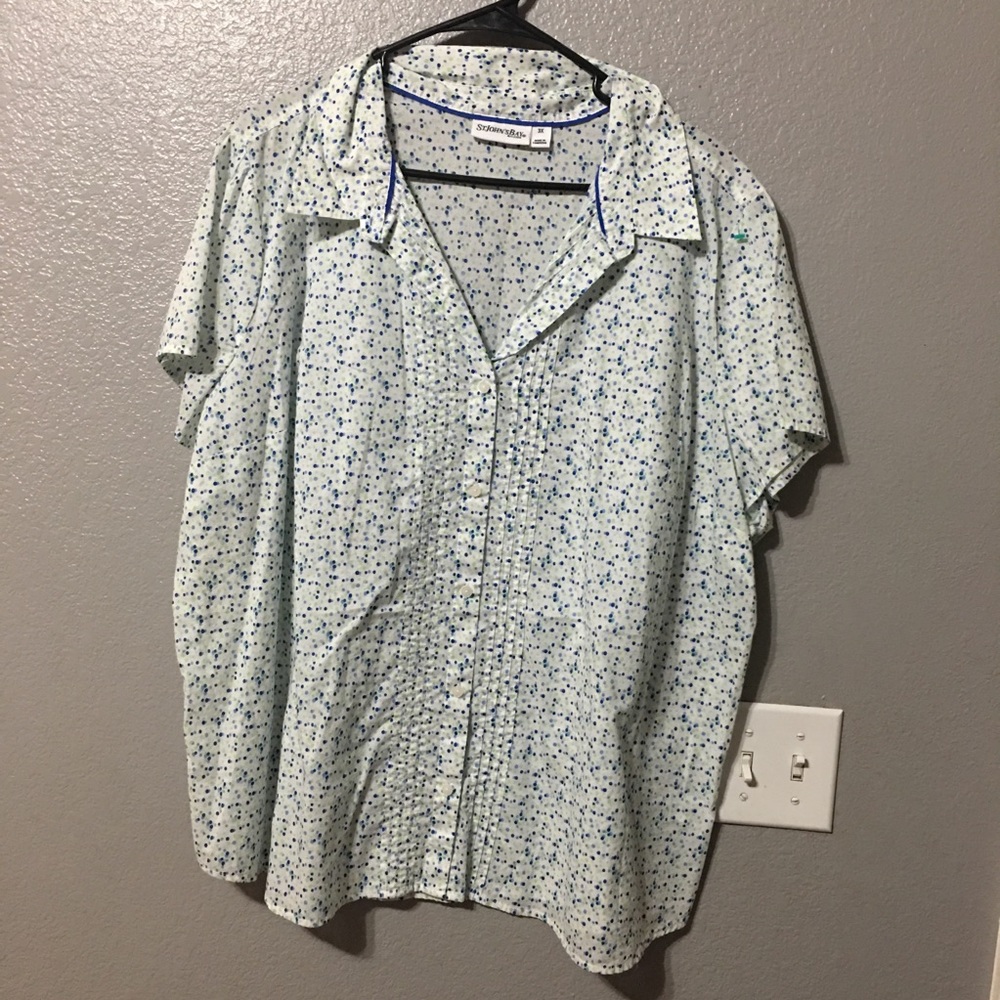 St. John’s Bay Dotted Cotton Blouse